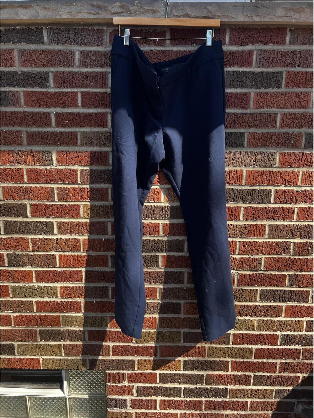 Ann Taylor Navy Blue Mid Rise Curvy Fit Dress Pants Trousers